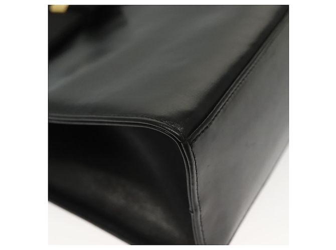 Borsa a mano Vala in pelle nera e oro Salvatore Ferragamo Auth BA4594 Nero D'oro - vista 8