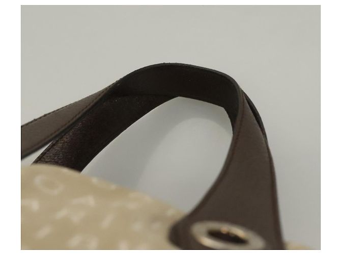 Bulgari Borsa a mano BVLGARI Logo Mania in tela beige e oro Auth bs28543 D'oro - vista 14