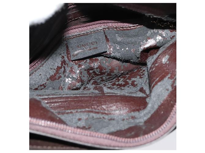 Borsa a Spalla in Pelle Marrone Gucci Argento Autentica sw1226 - vista 10