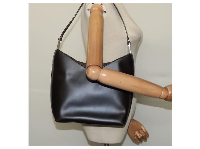 Borsa a Spalla in Pelle Marrone Gucci Argento Autentica sw1226 - vista 20