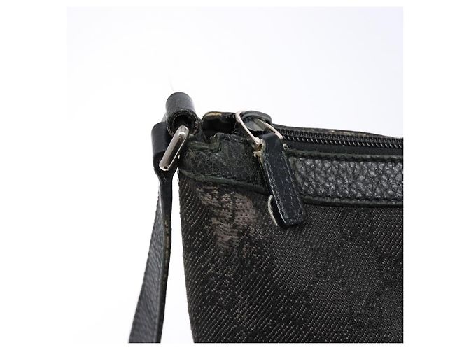 Borsa a Spalla GG Canvas Gucci Nera Argento 272380 Auth sw1237 Nero - vista 10