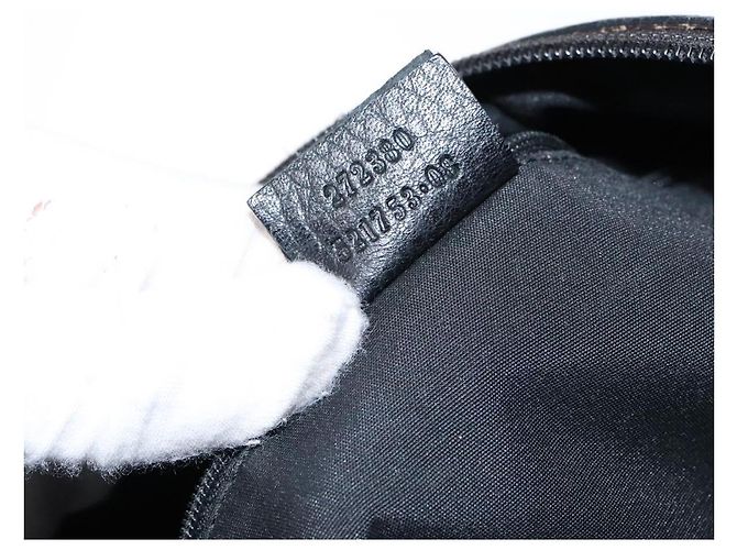 Borsa a Spalla GG Canvas Gucci Nera Argento 272380 Auth sw1237 Nero - vista 12