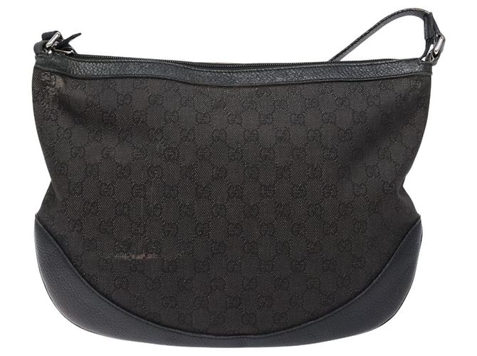 Borsa a Spalla GG Canvas Gucci Nera Argento 272380 Auth sw1237 Nero - vista 13