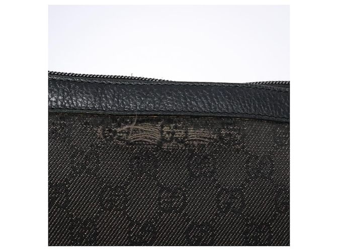 Borsa a Spalla GG Canvas Gucci Nera Argento 272380 Auth sw1237 Nero - vista 9
