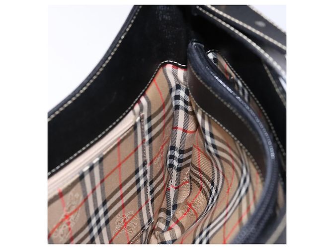 Autre Marque Borsa a Spalla Burberrys in Pelle Nera e Oro Auth BA4394 Nero D'oro - vista 17