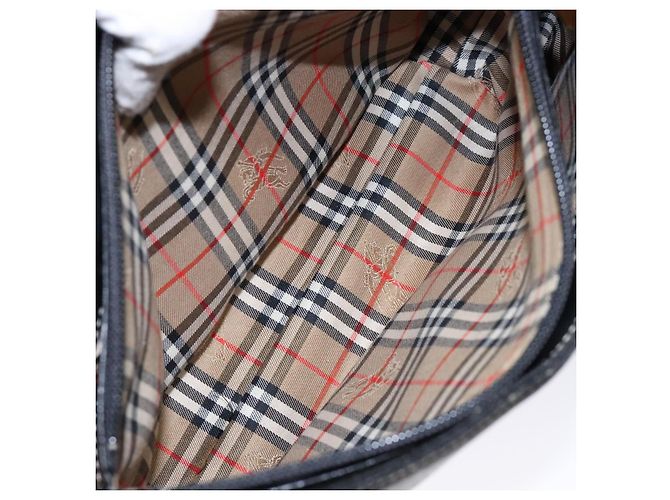 Autre Marque Borsa a Spalla Burberrys in Pelle Nera e Oro Auth BA4394 Nero D'oro - vista 19