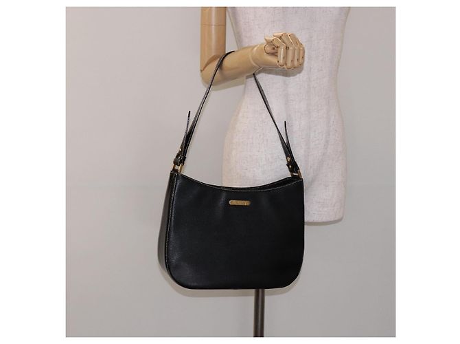 Autre Marque Borsa a Spalla Burberrys in Pelle Nera e Oro Auth BA4394 Nero D'oro - vista 21