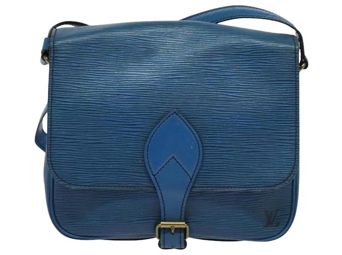 LOUIS VUITTON Bolso de Hombro Cartouchiere MM Epi Azul M52245 LV Auth 136712 - vista 13