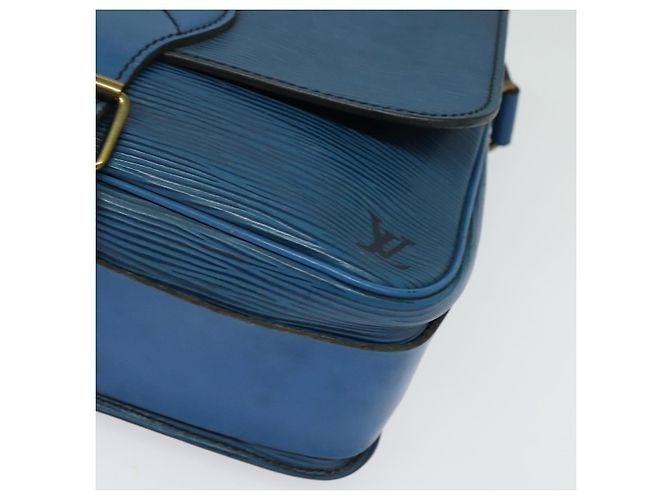 LOUIS VUITTON Bolso de Hombro Cartouchiere MM Epi Azul M52245 LV Auth 136712 - vista 15