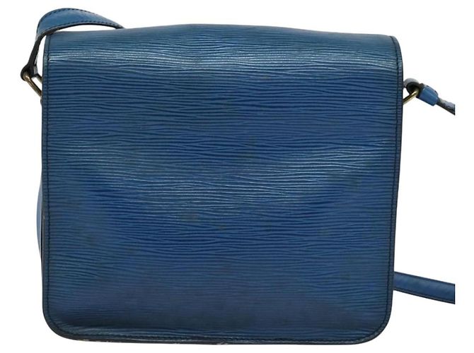 LOUIS VUITTON Bolso de Hombro Cartouchiere MM Epi Azul M52245 LV Auth 136712 - vista 2
