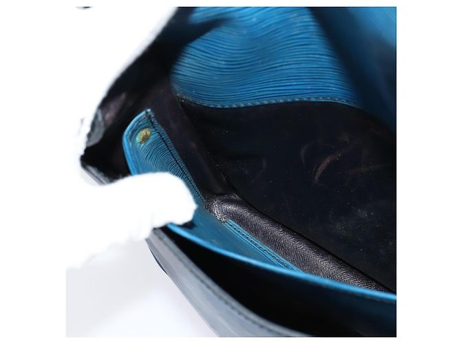 LOUIS VUITTON Bolso de Hombro Cartouchiere MM Epi Azul M52245 LV Auth 136712 - vista 21