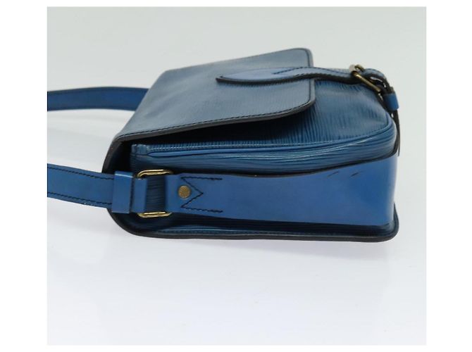 LOUIS VUITTON Bolso de Hombro Cartouchiere MM Epi Azul M52245 LV Auth 136712 - vista 3