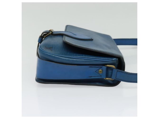 LOUIS VUITTON Bolso de Hombro Cartouchiere MM Epi Azul M52245 LV Auth 136712 - vista 4