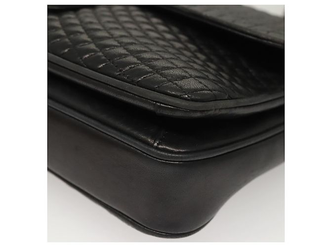 BALLY Borsa a Spalla in Pelle Trapuntata con Catena Nera Oro Auth BA4443 Nero D'oro - vista 14