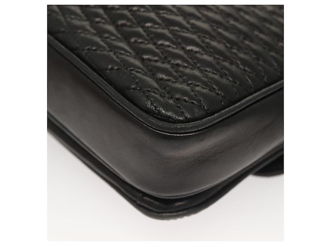 BALLY Borsa a Spalla in Pelle Trapuntata con Catena Nera Oro Auth BA4443 Nero D'oro - vista 16
