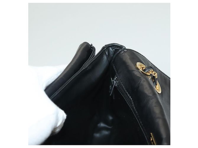 BALLY Borsa a Spalla in Pelle Trapuntata con Catena Nera Oro Auth BA4443 Nero D'oro - vista 19