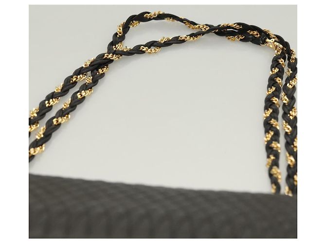BALLY Borsa a Spalla in Pelle Trapuntata con Catena Nera Oro Auth BA4443 Nero D'oro - vista 8