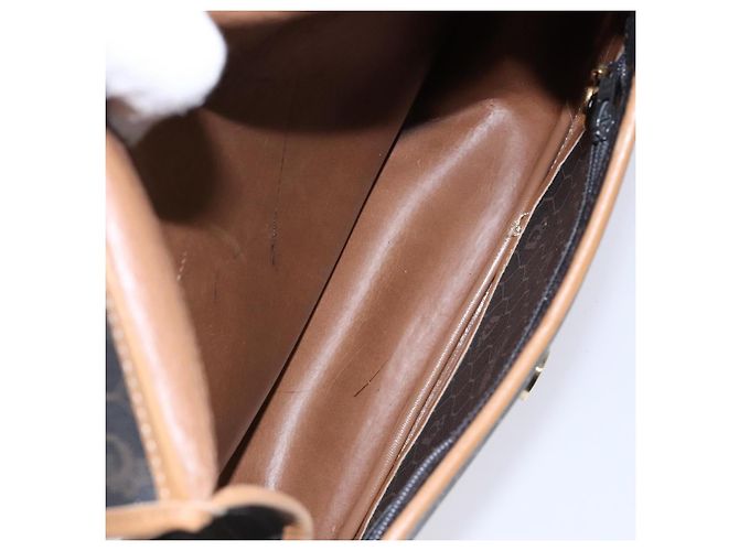Borsa a Spalla in Tela Honeycomb PVC Nera e Dorata Auth BA4382 Christian Dior Nero D'oro - vista 11