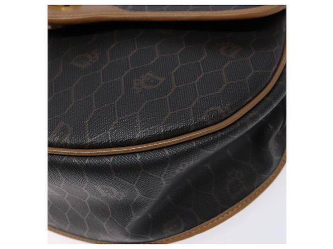 Borsa a Spalla in Tela Honeycomb PVC Nera e Dorata Auth BA4382 Christian Dior Nero D'oro - vista 14