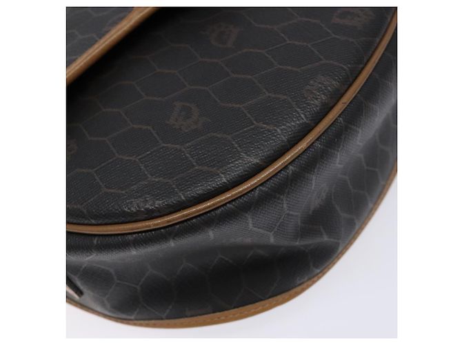 Borsa a Spalla in Tela Honeycomb PVC Nera e Dorata Auth BA4382 Christian Dior Nero D'oro - vista 15