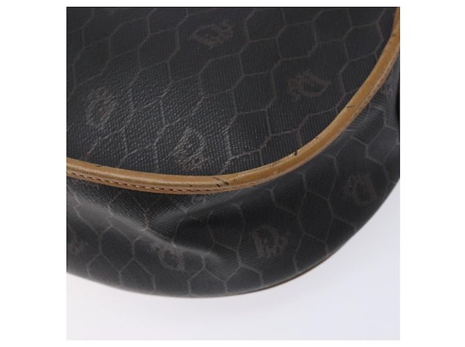 Borsa a Spalla in Tela Honeycomb PVC Nera e Dorata Auth BA4382 Christian Dior Nero D'oro - vista 16