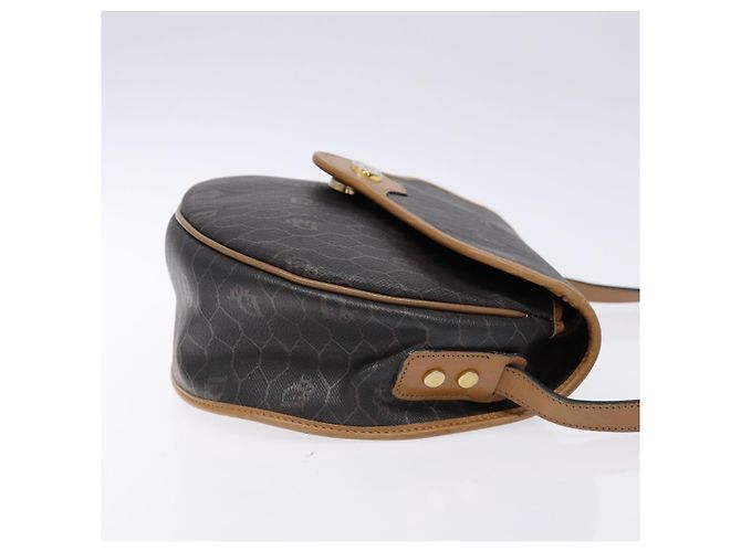 Borsa a Spalla in Tela Honeycomb PVC Nera e Dorata Auth BA4382 Christian Dior Nero D'oro - vista 3