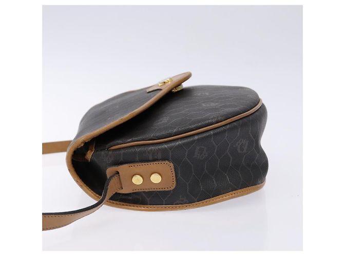 Borsa a Spalla in Tela Honeycomb PVC Nera e Dorata Auth BA4382 Christian Dior Nero D'oro - vista 4