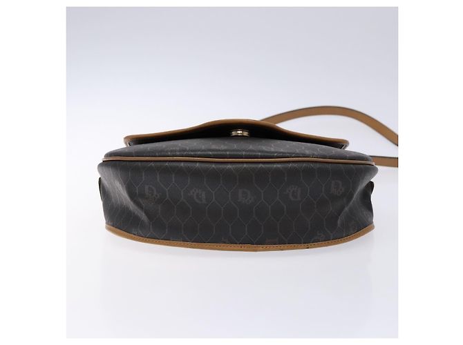 Borsa a Spalla in Tela Honeycomb PVC Nera e Dorata Auth BA4382 Christian Dior Nero D'oro - vista 5