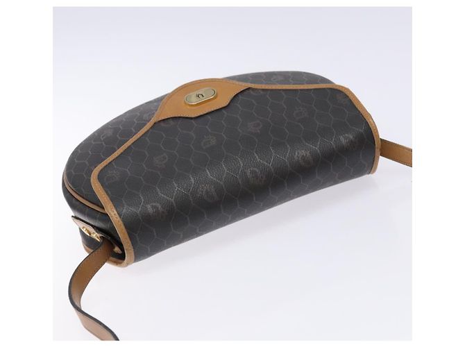 Borsa a Spalla in Tela Honeycomb PVC Nera e Dorata Auth BA4382 Christian Dior Nero D'oro - vista 6
