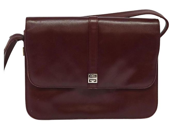 Givenchy Borsa a Spalla in Pelle Bordeaux Auth bs28548 Bordò - vista 13