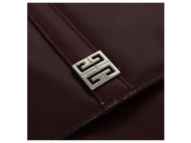 Givenchy Borsa a Spalla in Pelle Bordeaux Auth bs28548 Bordò - vista 17