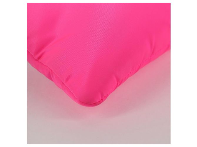 Borsa a spalla con catena Prada in nylon rosa argento autentica 134961M - vista 14