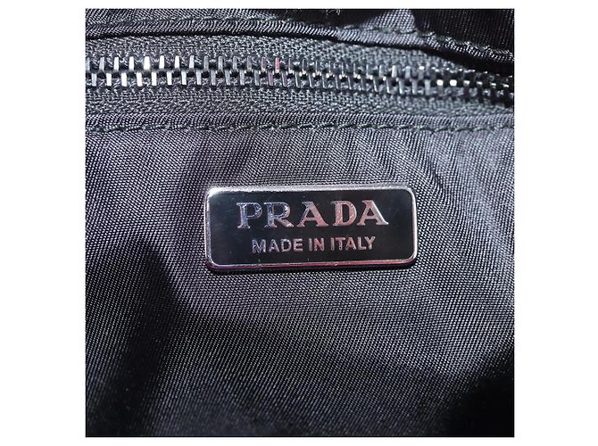 Borsa a spalla con catena Prada in nylon rosa argento autentica 134961M - vista 19