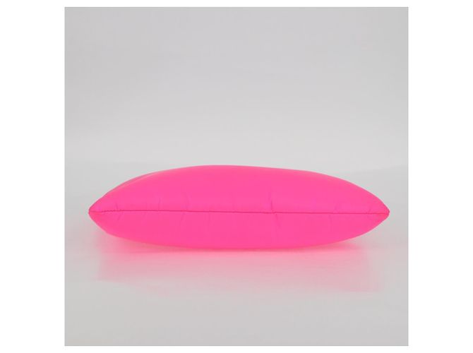 Borsa a spalla con catena Prada in nylon rosa argento autentica 134961M - vista 5