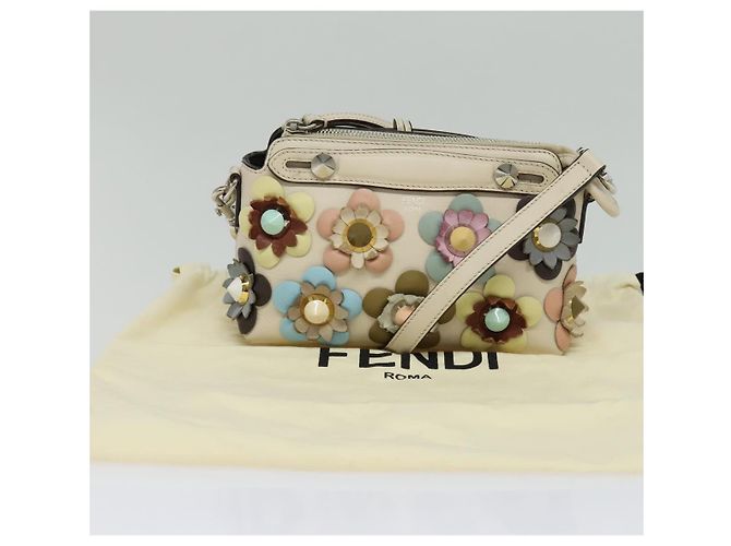FENDI Borsa a Mano By The Way in Pelle 2 in 1 Beige Oro Auth 136115 - vista 12