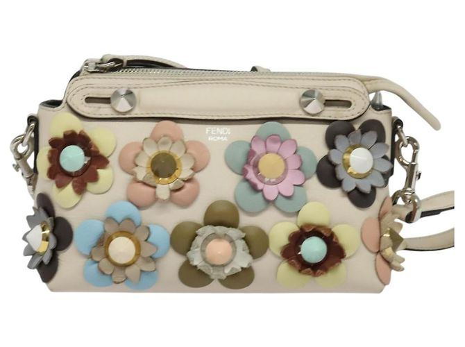 FENDI Borsa a Mano By The Way in Pelle 2 in 1 Beige Oro Auth 136115 - vista 13