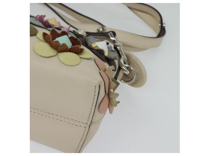 FENDI Borsa a Mano By The Way in Pelle 2 in 1 Beige Oro Auth 136115 - vista 14