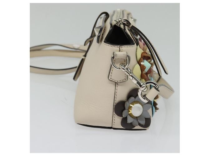FENDI Borsa a Mano By The Way in Pelle 2 in 1 Beige Oro Auth 136115 - vista 3
