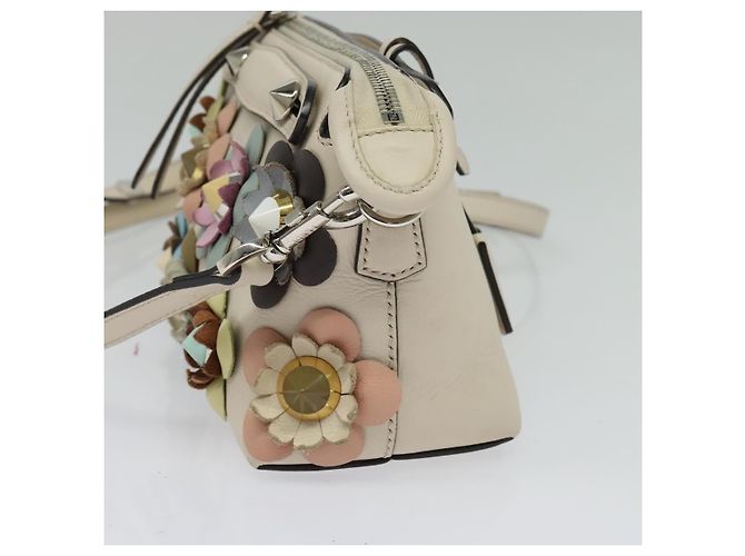 FENDI Borsa a Mano By The Way in Pelle 2 in 1 Beige Oro Auth 136115 - vista 4