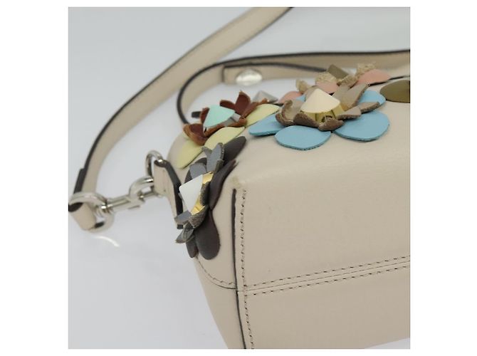 FENDI Borsa a Mano By The Way in Pelle 2 in 1 Beige Oro Auth 136115 - vista 9