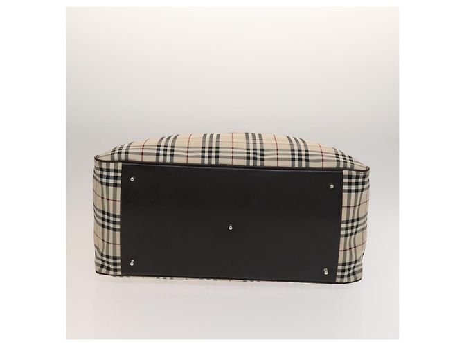 BURBERRY Nova Check Boston Tasche aus Canvas Beige Silber Authentisch ep10002 - Ansicht 5