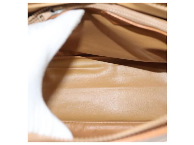 Céline Borsa a Spalla in Tela Macadam CELINE PVC Beige Oro Auth BA4513 D'oro - vista 10