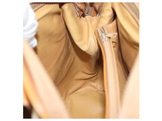 Céline Borsa a Spalla in Tela Macadam CELINE PVC Beige Oro Auth BA4513 D'oro - vista 22