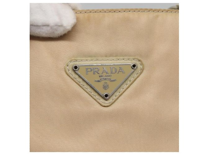 PRADA Borsa a Spalla con Catena Nylon Avorio Argento Auth 137031 Crudo - vista 18
