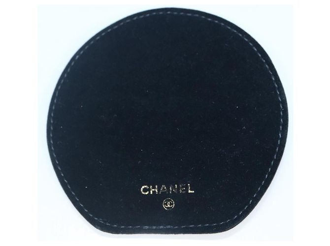 Scatola per Gioielli CHANEL Pelle Caviar Blu Oro CC Auth 136451 D'oro - vista 12