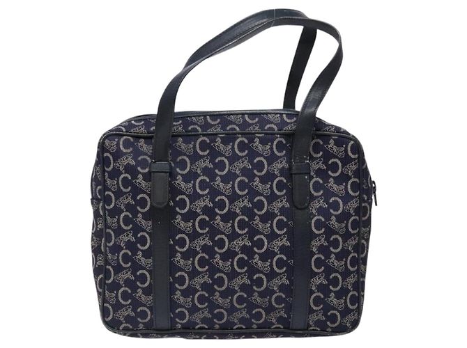 Céline CELINE Borsa a Mano Sulky in Tela Blu Marina Auth 129685 Blu navy - vista 2