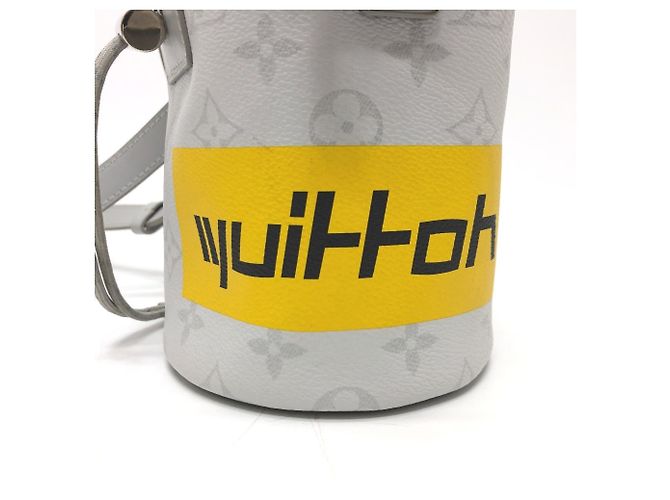 Bucket Borsa a secchiello Nano in tela Monogram Chalk bianco Louis Vuitton - vista 5