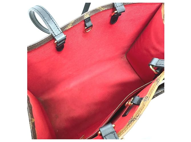 Borsa a Spalla Louis Vuitton Monogram On the Go MM Marrone - vista 10
