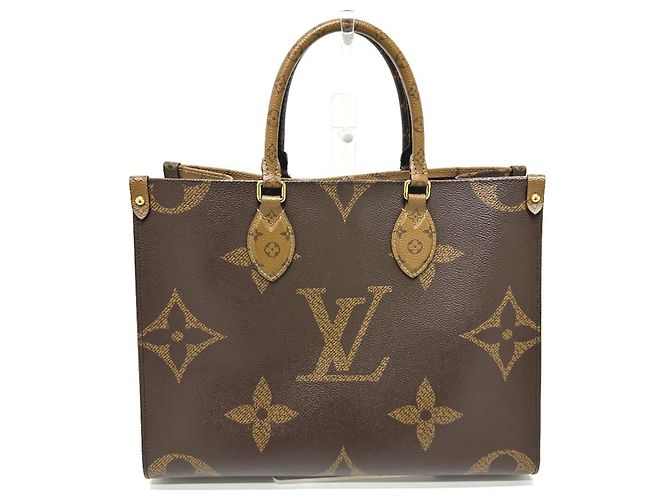 Borsa a Spalla Louis Vuitton Monogram On the Go MM Marrone - vista 2