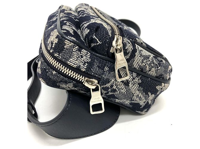 Bumbag Monogram Tapestry Louis Vuitton Blu navy - vista 6